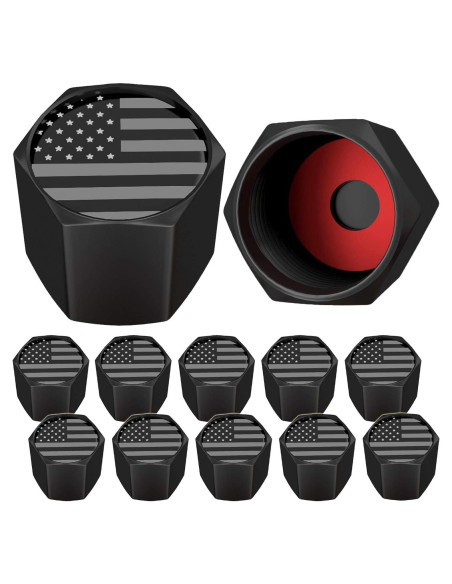 Tapas de Válvula Neumático SAMIKIVA con Bandera USA - 12 Pzas Tapas de Válvula Neumático SAMIKIVA con Bandera USA - 12 Pzas