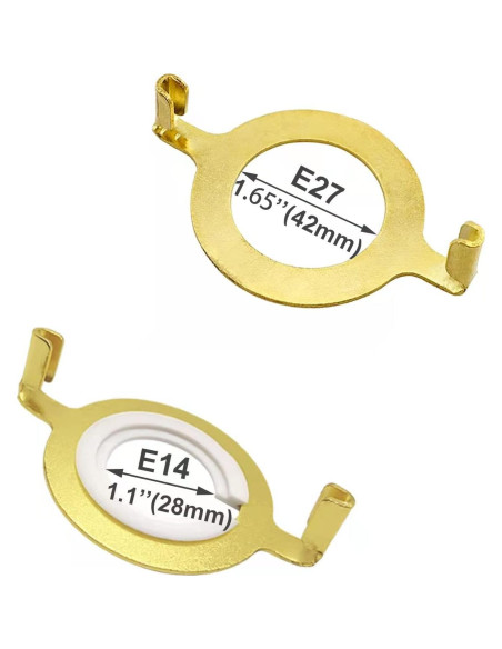 Adaptador E27 a E14 ECUDIS con Anillos Reductores de Pantalla Adaptador E27 a E14 ECUDIS con Anillos Reductores de Pantalla