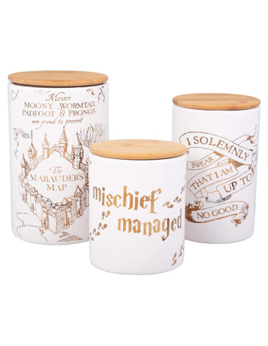 Juego de Tarros de Porcelana Harry Potter 3 Piezas