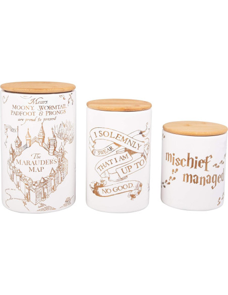 Juego de Tarros de Porcelana Harry Potter 3 Piezas Juego de Tarros de Porcelana Harry Potter 3 Piezas