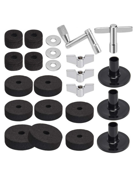 Facmogu 23PCS Accesorios para Platillos - Fieltros y Llaves Facmogu 23PCS Accesorios para Platillos - Fieltros y Llaves