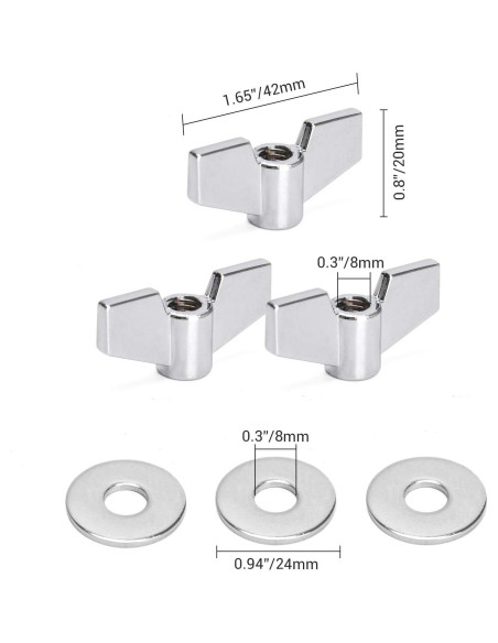 Facmogu 23PCS Accesorios para Platillos - Fieltros y Llaves Facmogu 23PCS Accesorios para Platillos - Fieltros y Llaves
