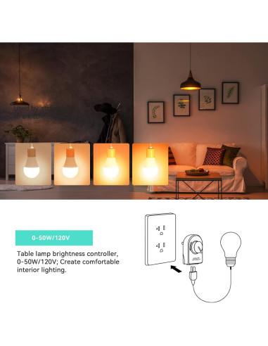 Regulador de Potencia Aiwode 200W para Ventiladores y Lámparas