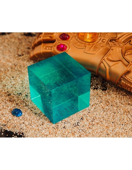 Cubo Tesseract Marvel Studios 7,62 cm Resina Azul Coleccionable Cubo Tesseract Marvel Studios 7,62 cm Resina Azul Coleccionable