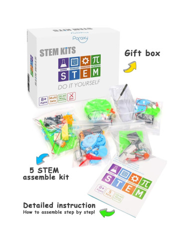 Kit de Ciencia STEM Poraxy 5 Proyectos para Niños 6-14 Años