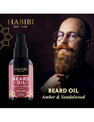 Aceite para Barba HABIBI 59 ml Ámbar y Sándalo Natural
