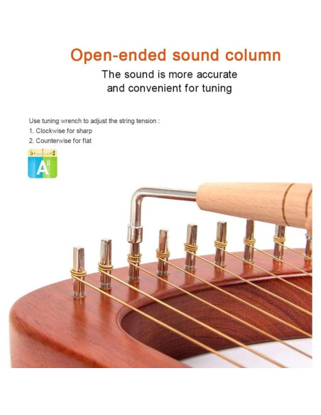 Lira Autoharp Marrón 16 Cuerdas para Música Infantil Lira Autoharp Marrón 16 Cuerdas para Música Infantil