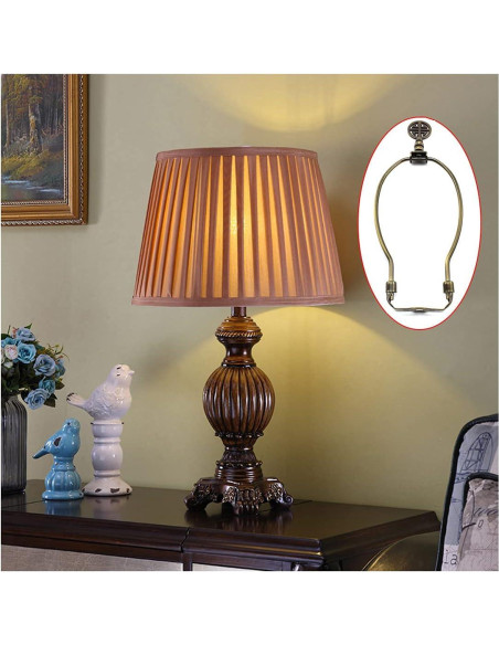 Soporte de Pantalla de Lámpara Antiguo 22.86cm con Símbolo Soporte de Pantalla de Lámpara Antiguo 22.86cm con Símbolo