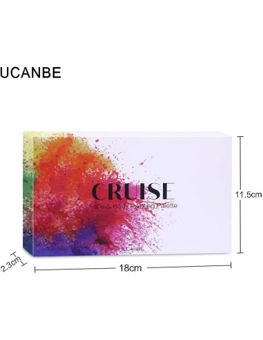 Set de Pintura Facial UCANBE 15 Colores y 10 Pinceles