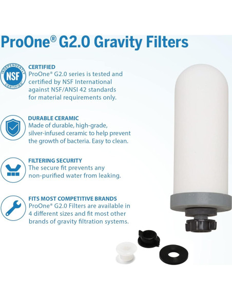 Filtro de Agua ProOne Scout II Portátil 35.56 cm para Camping Filtro de Agua ProOne Scout II Portátil 35.56 cm para Camping