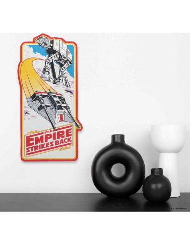 Cartel Metal Star Wars El Imperio Contraataca 24x48 cm
