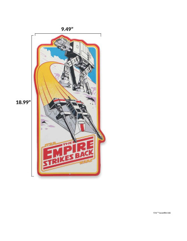 Cartel Metal Star Wars El Imperio Contraataca 24x48 cm