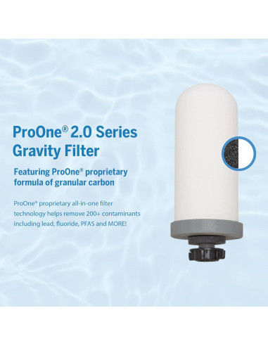 Filtro de Agua ProOne Scout II Portátil 35.56 cm para Camping