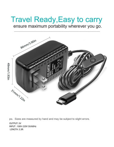 Adaptador de Alimentación Micro-USB 5V 3A para Raspberry Pi