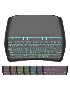 Mini Teclado Bluetooth D8 Inalámbrico con Touchpad Retroiluminado