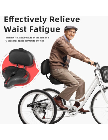 Cojín de Asiento Sobredimensionado COOLWUFAN para Bicicleta