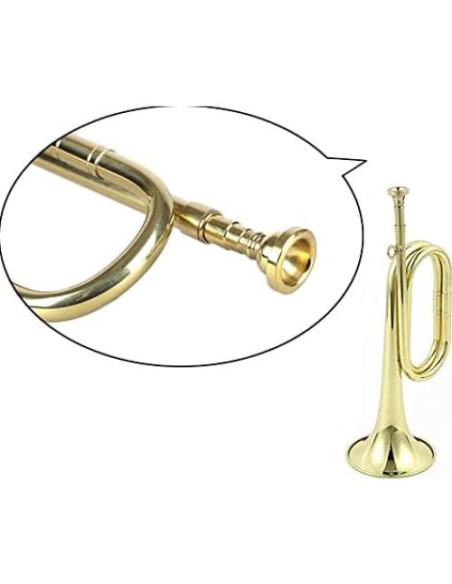 Trompeta de Caballería Gold Bugle Bronce 32 cm para Banda Trompeta de Caballería Gold Bugle Bronce 32 cm para Banda