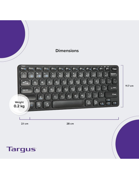 Teclado Bluetooth Compacto Targus AKB862US - Multi-Dispositivo Teclado Bluetooth Compacto Targus AKB862US - Multi-Dispositivo