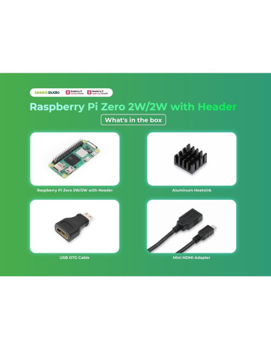 Kit Raspberry Pi Zero 2 W con Disipador y Accesorios