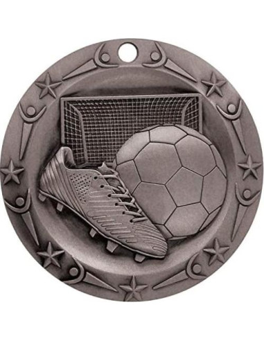 Medalla de Fútbol Oro Decade Awards 7.62 cm con Cinta Estrellas y Rayas