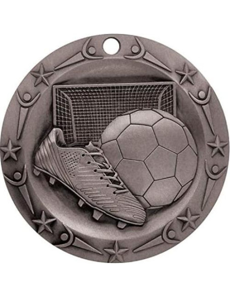 Medalla de Fútbol Oro Decade Awards 7.62 cm con Cinta Estrellas y Rayas Medalla de Fútbol Oro Decade Awards 7.62 cm con Cinta Estrellas y Rayas