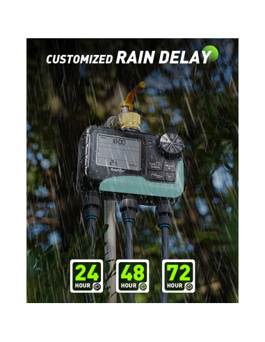 Temporizador de Riego RAINPOINT 3 Zonas IP65 LCD