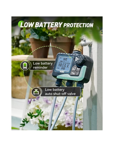 Temporizador de Riego RAINPOINT 3 Zonas IP65 LCD