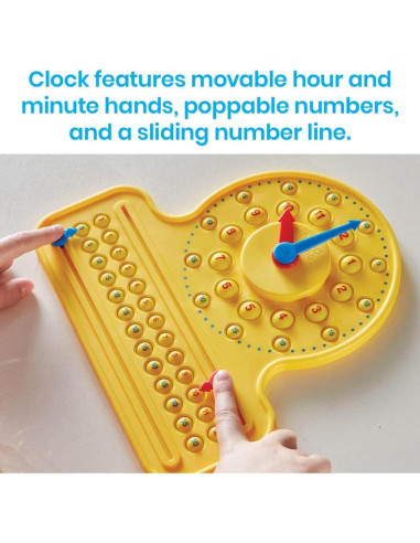 Reloj de Línea Numérica hand2mind para Aprender la Hora