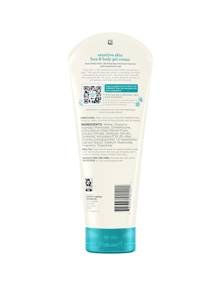 Crema en Gel Aveeno para Niños 226.8 g Piel Sensible Hidratante Crema en Gel Aveeno para Niños 226.8 g Piel Sensible Hidratante