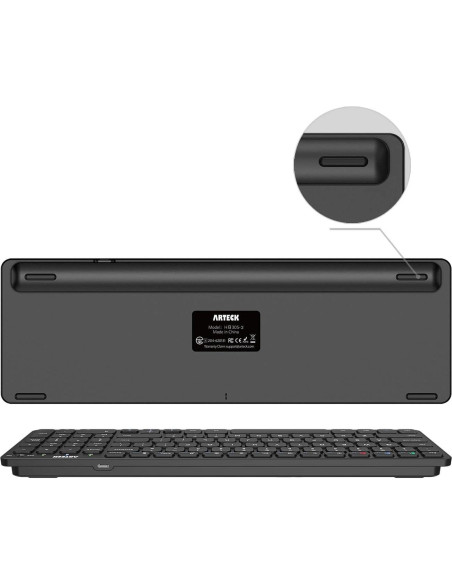 Teclado Bluetooth Arteck HB305-2 Ultra Compacto Inalámbrico Teclado Bluetooth Arteck HB305-2 Ultra Compacto Inalámbrico