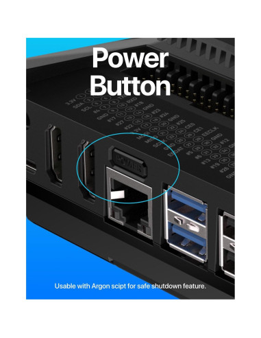 Caja Argon ONE V3 M.2 NVMe para Raspberry Pi 5