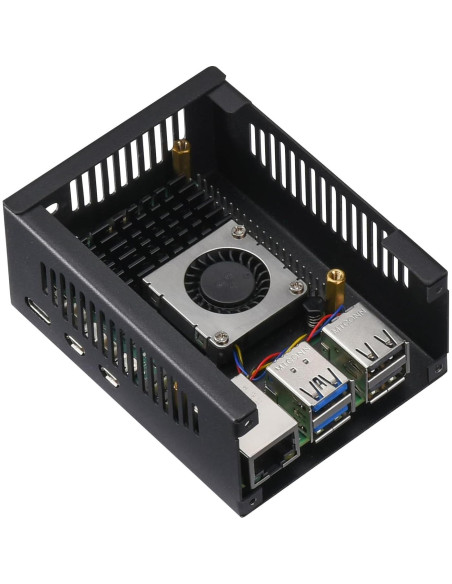 Caja de Metal iUniker para Raspberry Pi 5 con Accesorios Caja de Metal iUniker para Raspberry Pi 5 con Accesorios