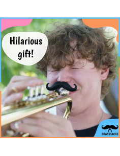 Brasstache Original 2.0 - Bigote Clip-on para Trompeta 2