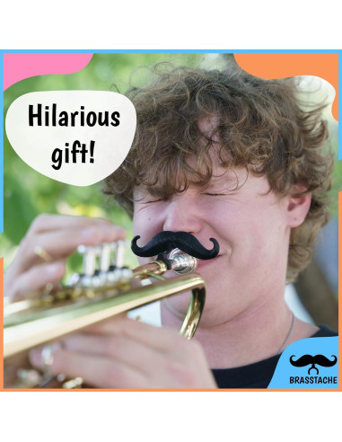 Brasstache Original 2.0 - Bigote Clip-on para Trompeta