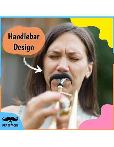 Brasstache Original 2.0 - Bigote Clip-on para Trompeta