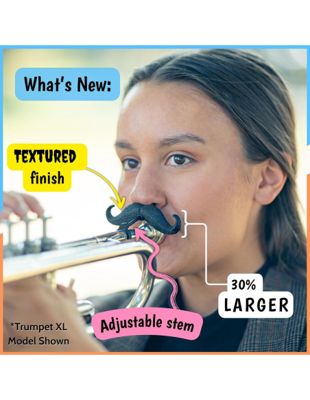 Brasstache Original 2.0 - Bigote Clip-on para Trompeta Brasstache Original 2.0 - Bigote Clip-on para Trompeta