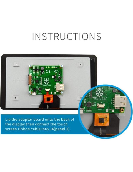 Pantalla Táctil 7" Raspberry Pi 800x480 10 Puntos Táctiles Pantalla Táctil 7" Raspberry Pi 800x480 10 Puntos Táctiles