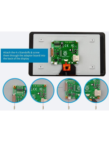 Pantalla Táctil 7" Raspberry Pi 800x480 10 Puntos Táctiles Pantalla Táctil 7" Raspberry Pi 800x480 10 Puntos Táctiles