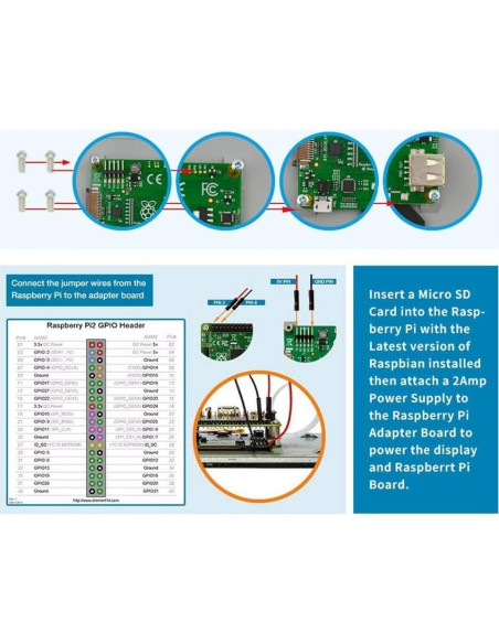 Pantalla Táctil 7" Raspberry Pi 800x480 10 Puntos Táctiles Pantalla Táctil 7" Raspberry Pi 800x480 10 Puntos Táctiles