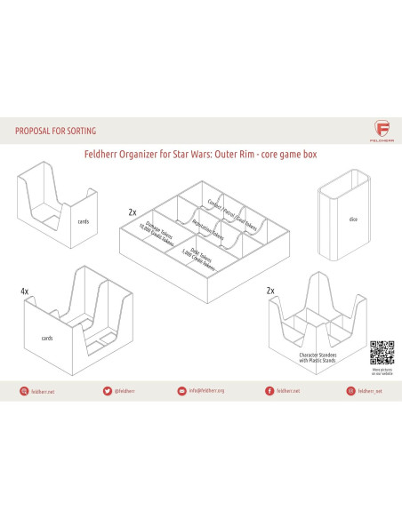 Organizador Feldherr para Star Wars: Outer Rim - Juego Base Organizador Feldherr para Star Wars: Outer Rim - Juego Base