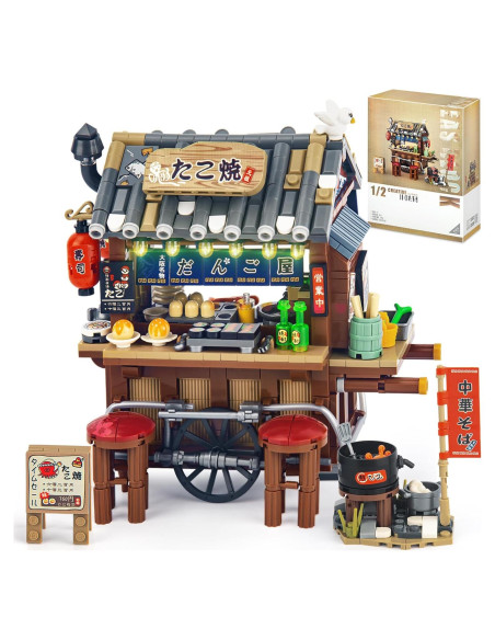 Conjunto de Construcción Tienda de Takoyaki HIGH GODO 951 Piezas Conjunto de Construcción Tienda de Takoyaki HIGH GODO 951 Piezas
