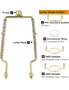 Soporte de Pantalla de Lámpara ALUCSET Ajustable 20-30 cm 2