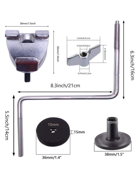 Soporte de Platillo Z-Rod TUOREN para Batería con Accesorios Soporte de Platillo Z-Rod TUOREN para Batería con Accesorios