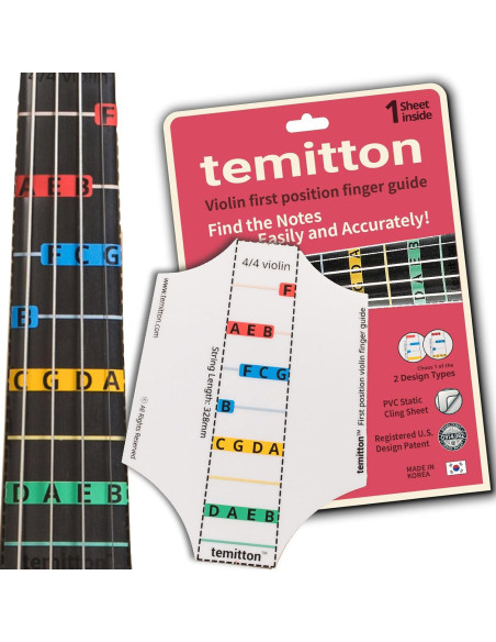 Guía de Dedos para Violín TMTFG 4/4 Estática Tipo B Guía de Dedos para Violín TMTFG 4/4 Estática Tipo B