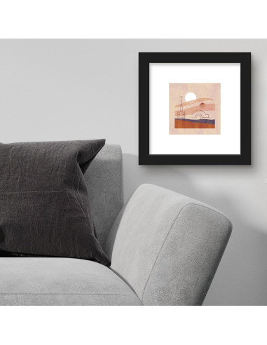 Arte de Pared Star Wars Tatooine Trends 30x30 cm Marco Negro