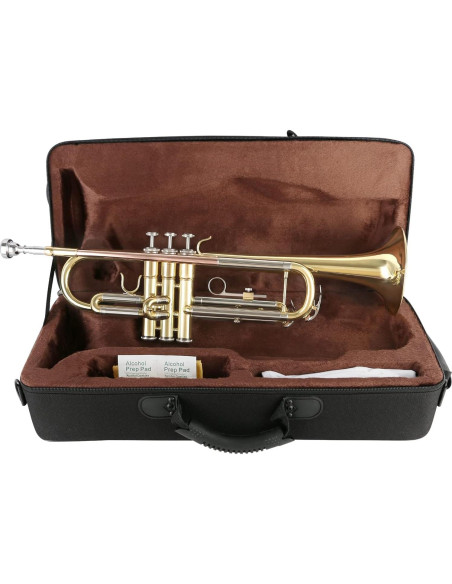 Trompeta Bb EastRock con Estuche y Kit de Limpieza Trompeta Bb EastRock con Estuche y Kit de Limpieza