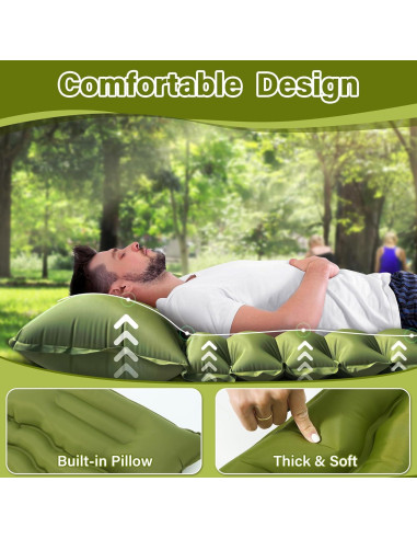 Colchoneta Autoinflable Depotner Doble 198x140 cm 10 cm Grosor