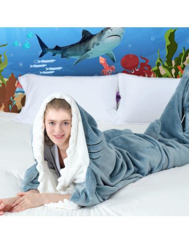 Manta de Tiburón Touchat XL Franela Suave y Acogedora