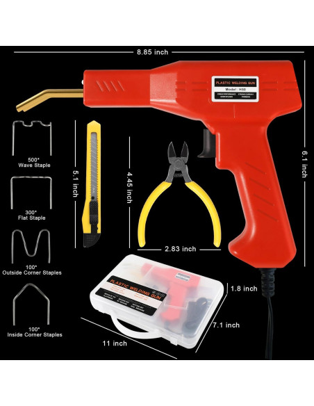 Soldador de Plástico ATOLS HS con 1000 Grapas y Accesorios Soldador de Plástico ATOLS HS con 1000 Grapas y Accesorios