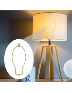 Soporte de Pantalla de Lámpara Yuntop 10" Dorado Pulido 2